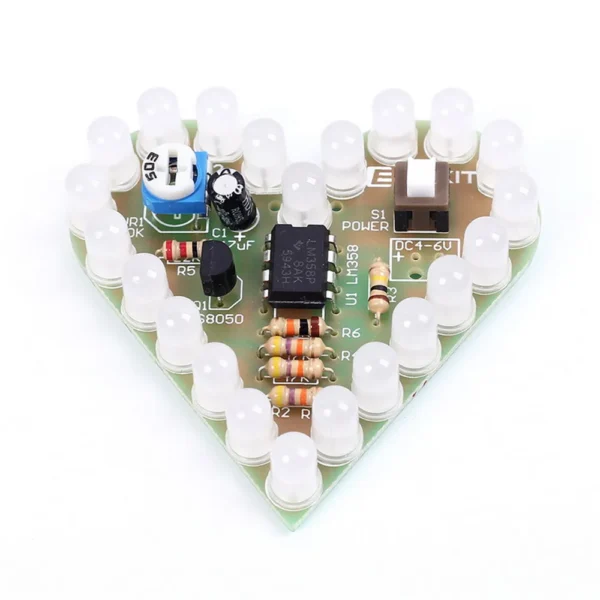 DIY Kit Heart Shape Breathing Lamp Module Kit DC4V-6V Breathing LED Suite DIY Electronic Production Red/White/Blue/Green - Image 4