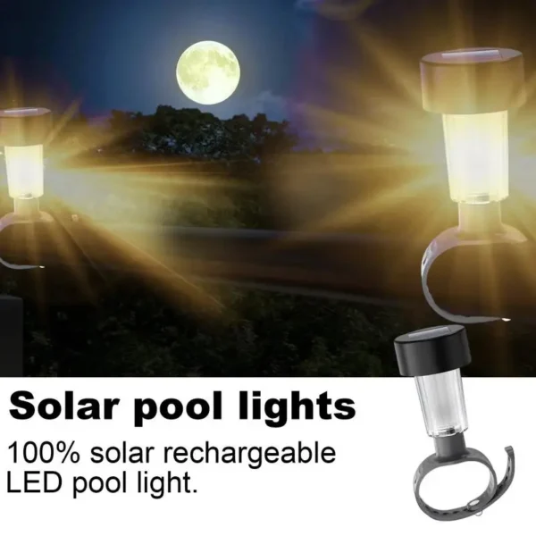 Waterproof Solar Pool Lights Pool Lighting Products LED Framed Swimming Pool Lights Solar Fence Decor For Romantic Atmosphere - Image 4