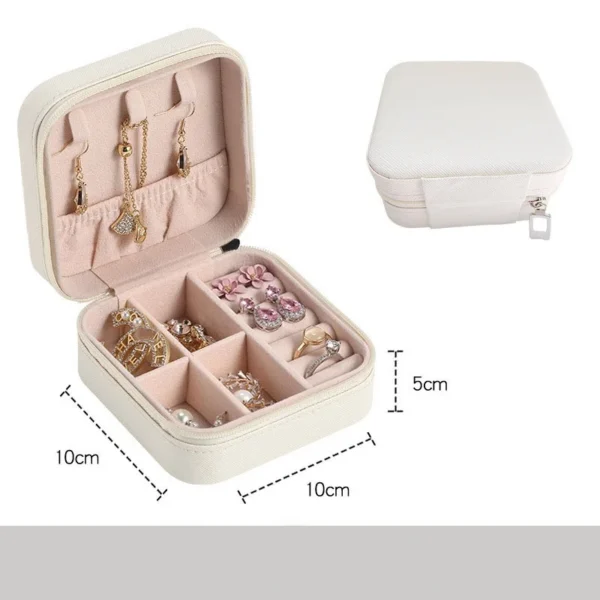 NEW Portable Jewelry Organizer Display Travel Jewelry Case Boxes Locket Necklace Jewelry Box Leather Storage Earring Ring Holder - Image 5