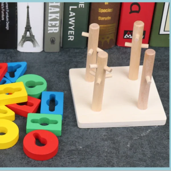 Wooden Toys for Kids Children's Montessori Early Education Toys Logical Training Toys for Baby Birthday Gift for Boys and Girls - Image 2