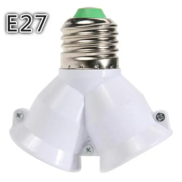 E27 Socket Bulb Holder Lamp Bases Products Screw E27 LED Base Light Lamp Bulb Socket E27 To 2-E27 Splitter Adapter Lamp Holder