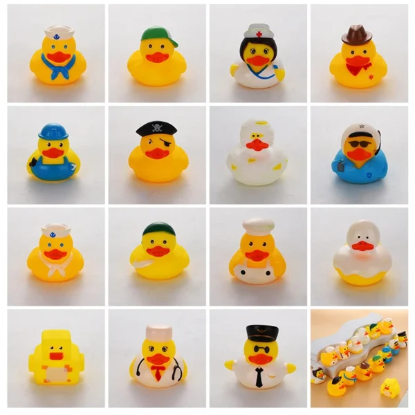 Baby Bath Toys Cute Squeaky Yellow Duck Bath Water Game Toys For Kids Playing Water Kawaii Squeeze Float Ducks With BB Sound - Image 4