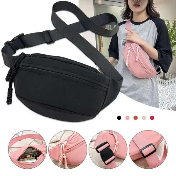 Waist Bag Designer Women Mens Unisex Nylon Waterproof Waist Bag Sport Travel Girl Waist Chest Messenger Strap Casual Large Phone