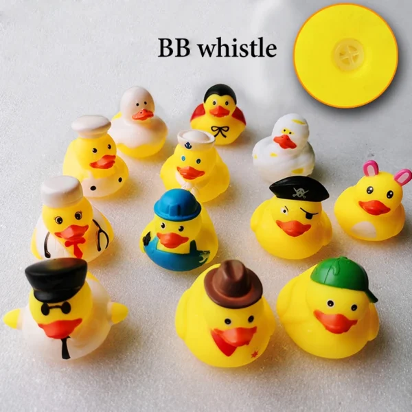 Baby Bath Toys Cute Squeaky Yellow Duck Bath Water Game Toys For Kids Playing Water Kawaii Squeeze Float Ducks With BB Sound - Image 3