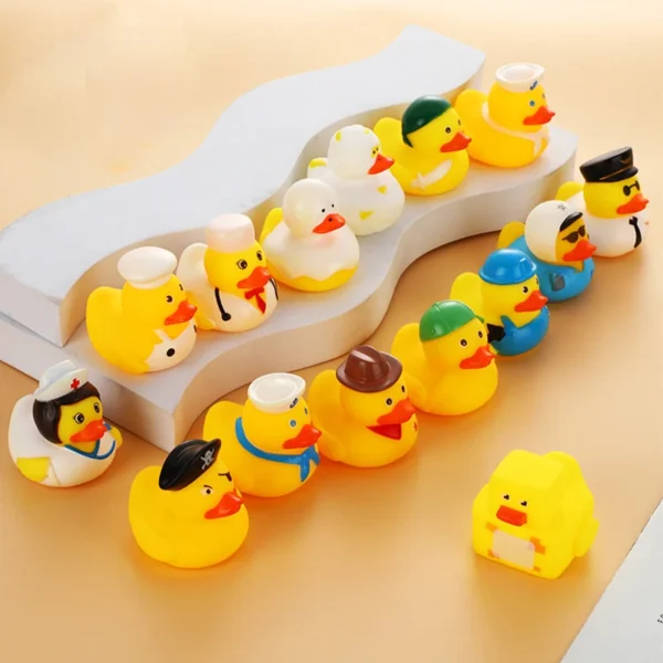 Baby Bath Toys Cute Squeaky Yellow Duck Bath Water Game Toys For Kids Playing Water Kawaii Squeeze Float Ducks With BB Sound - Image 6