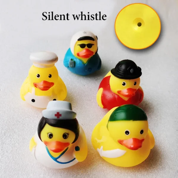 Baby Bath Toys Cute Squeaky Yellow Duck Bath Water Game Toys For Kids Playing Water Kawaii Squeeze Float Ducks With BB Sound - Image 2