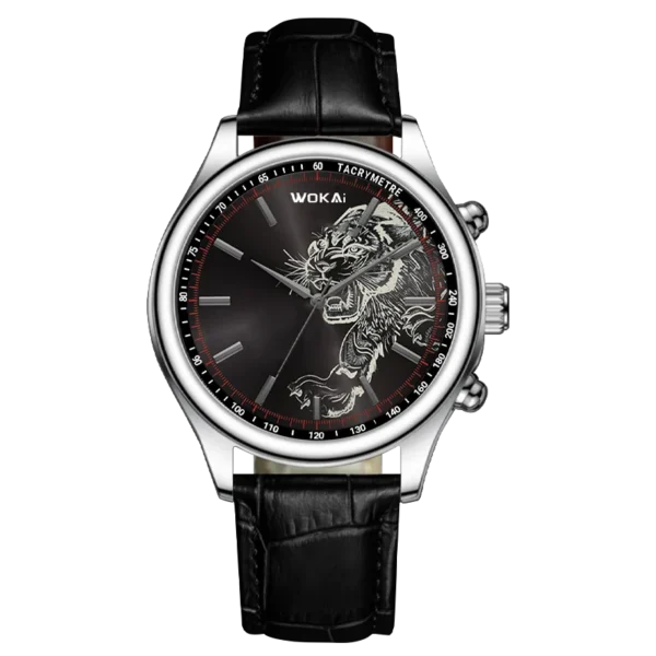 Fashionable casual men style and leisurely strap watch three eye six stitches leisure fashion activity watch, quartz watch - Image 2